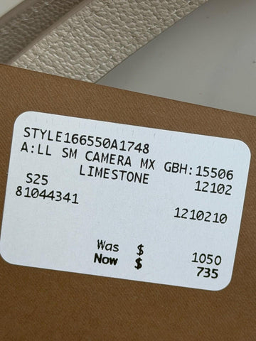 Burberry Manzoni Small Camera Bag Limestone With IP Check 81044341 IT NWT $1050