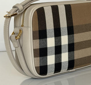 Burberry Manzoni Small Camera Bag Limestone With IP Check 81044341 IT NWT $1050
