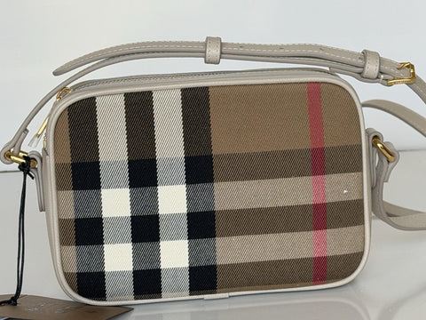 Burberry Manzoni Small Camera Bag Limestone With IP Check 81044341 IT NWT $1050