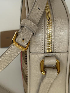 Burberry Manzoni Small Camera Bag Limestone With IP Check 81044341 IT NWT $1050