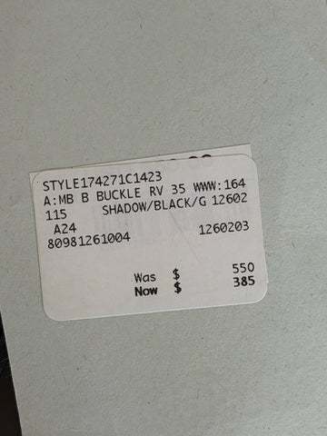 Burberry Reversible Check B Buckle Leather Wide Belt 46/115 8098126 IT NWT $550