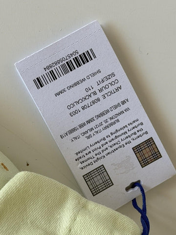 Burberry Silver Metal Buckle Shield Webbing Black Belt 110/44 8087708 NWT $490