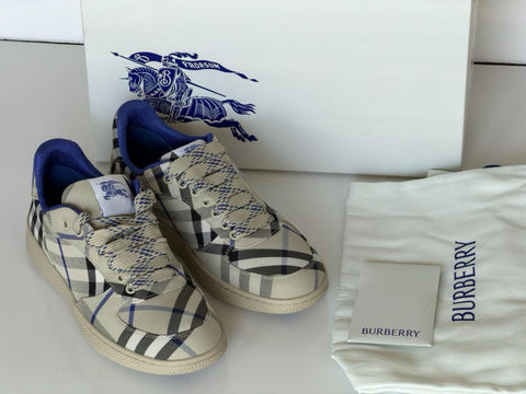 Burberry Women's Lichen IP Check Low Top Sneakers 8 US (38)  IT 8095373 NIB $750