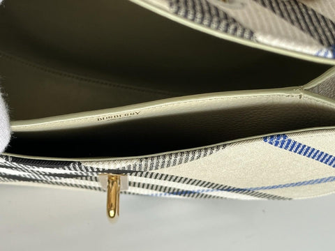 Burberry Medium Rocking Horse Check Jacquard Bag Lichen Italy 80859351 NWT $2590