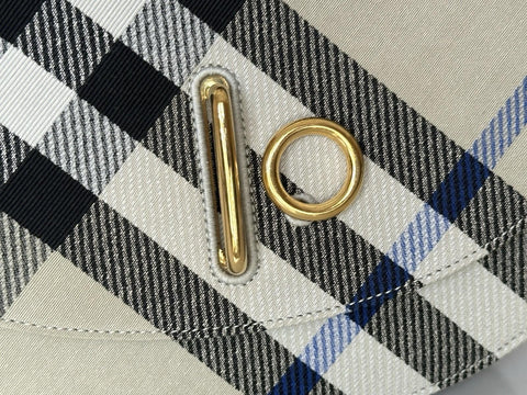 Burberry Medium Rocking Horse Check Jacquard Bag Lichen Italy 80859351 NWT $2590