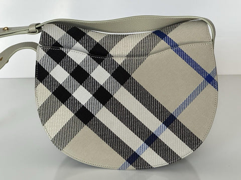 Burberry Medium Rocking Horse Check Jacquard Bag Lichen Italy 80859351 NWT $2590