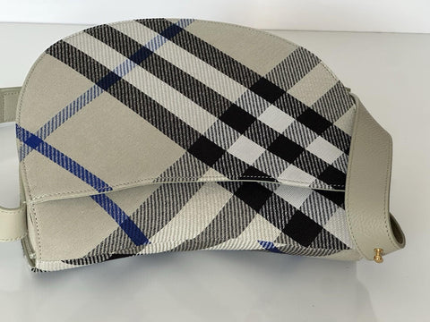 Burberry Medium Rocking Horse Check Jacquard Bag Lichen Italy 80859351 NWT $2590
