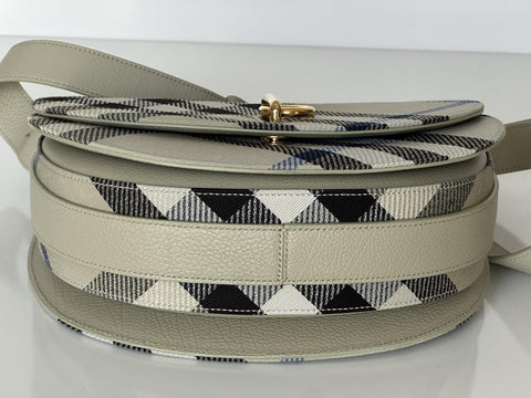 Burberry Medium Rocking Horse Check Jacquard Bag Lichen Italy 80859351 NWT $2590
