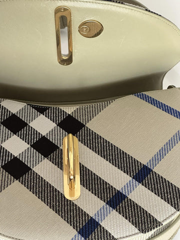 Burberry Medium Rocking Horse Check Jacquard Bag Lichen Italy 80859351 NWT $2590