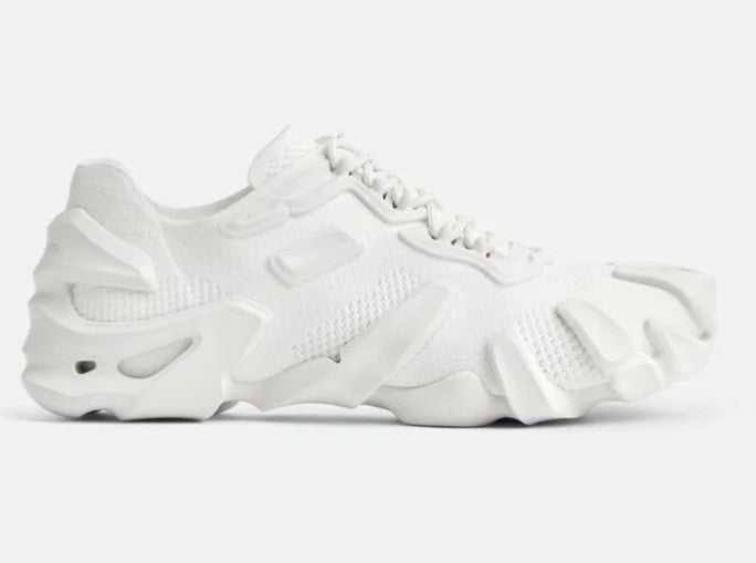 Bottega Veneta Men's Tech Knit White Flex Sneakers 11 US (44 Eu) 788808 NIB $890