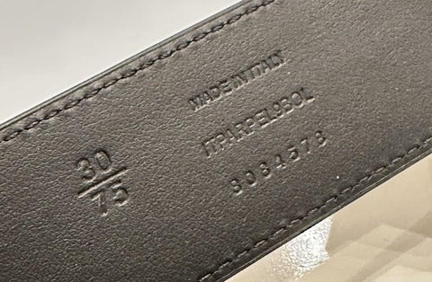 Burberry Reversible Silver Buckle Canvas/Leather Belt 30/75 8084578 IT NWT $440