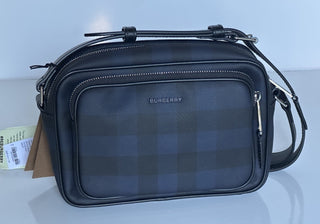 Burberry Paddy Leather Camera Shoulder Bag Navy England 8073271 NWT $1150