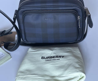 Burberry Paddy Leather Camera Shoulder Bag Navy England 8073271 NWT $1150