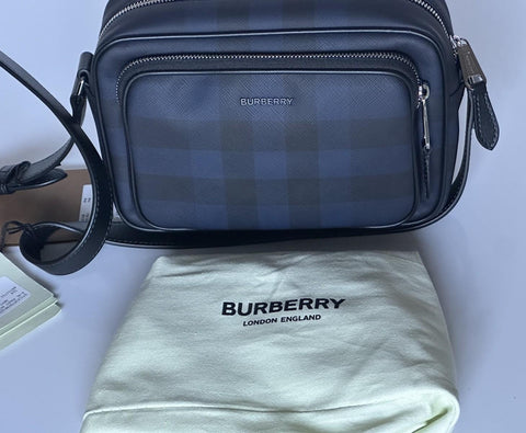 Burberry Paddy Leather Camera Shoulder Bag Navy England 8073271 NWT $1150