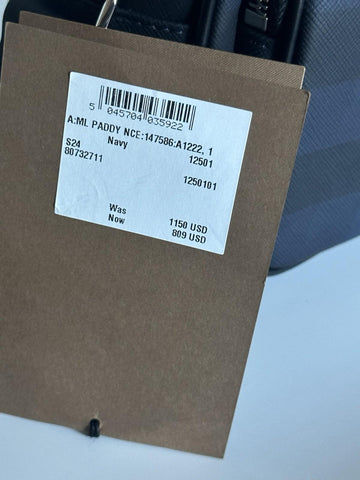 Burberry Paddy Leather Camera Shoulder Bag Navy England 8073271 NWT $1150