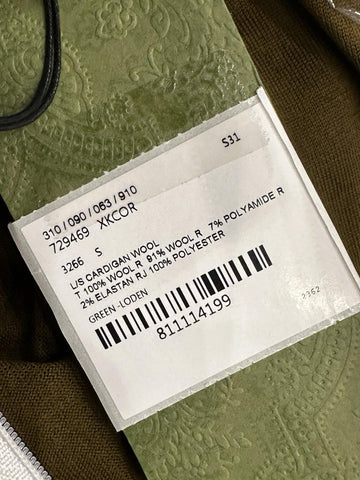 Gucci Military Green Wool Cardigan Sweater Small 729469 Italy NWT $1980