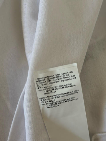 Versace Print Cotton Jersey T-Shirt White/Black Medium 1014427 NWT