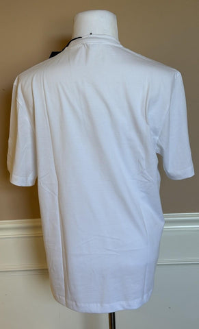 Versace Print Cotton Jersey T-Shirt White/Black XL 1014427 NWT