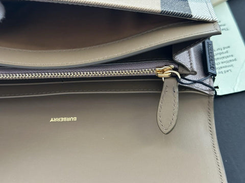 Burberry Halton MX Check Pale Cameo Wallet 80845311 NWT $680