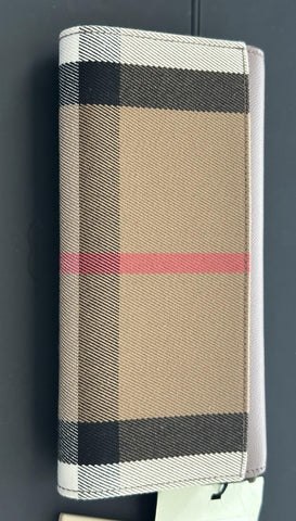 Burberry Halton MX Check Pale Cameo Wallet 80845311 NWT $680