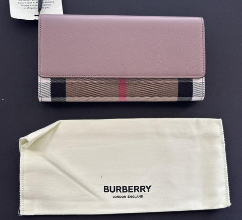 Burberry Halton MX Check Pale Cameo Wallet 80845311 NWT $680
