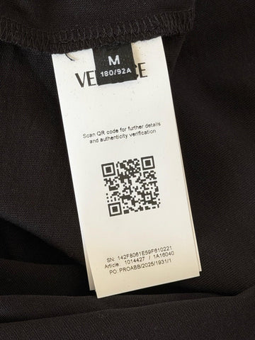 Versace Print Cotton Jersey T-Shirt Black/White Medium 1014427 NWT