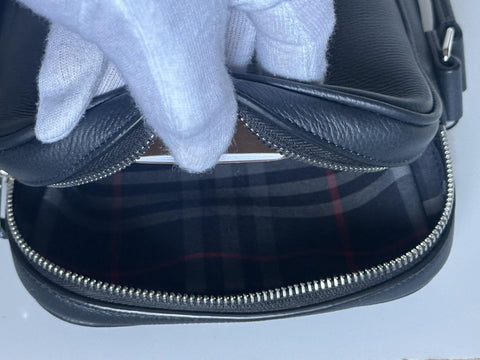 Burberry Men's Paddy Leather Crossbody Bag Dark Navy 80846161 Italy NWT