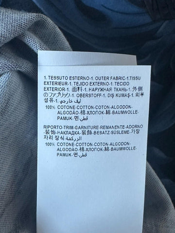 Versace Leafy Baroque Cotton Jersey T-Shirt Blue 3XL 1019460 NWT $625