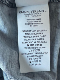 Versace Leafy Baroque Cotton Jersey T-Shirt Blue 3XL 1019460 NWT $625