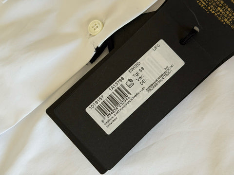 Versace Graphic Print Short Sleeve Shirt White&Gold 58 Euro (XL-2XL) 1019157 NWT