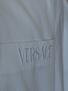 Versace Graphic Print Short Sleeve Shirt White&Gold 58 Euro (XL-2XL) 1019157 NWT