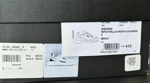 Versace Low Top Women's White Sneakers 11 US (41 Euro) 1011941 Italy NIB $825