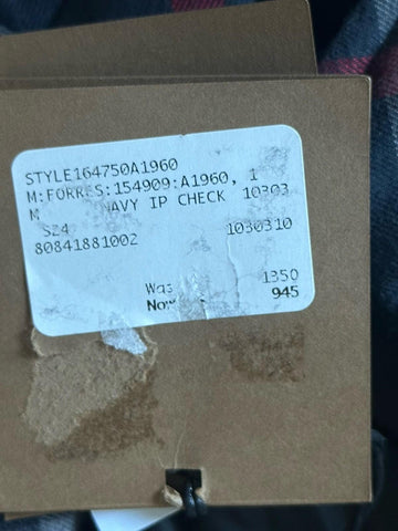 Burberry Forres Men’s Navy IP Check Cotton Jacket 8084188 M (Fits L) NWT $1350