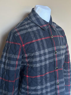 Burberry Forres Men’s Navy IP Check Cotton Jacket 8084188 L (Fits XL) NWT $1350