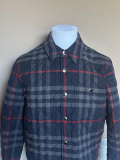 Burberry Forres Men’s Navy IP Check Cotton Jacket 8084188 L (Fits XL) NWT $1350