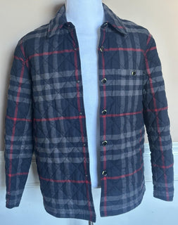 Burberry Forres Men’s Navy IP Check Cotton Jacket 8084188 S (Fits M) NWT $1350