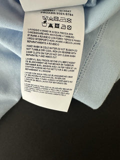 Versace Women's Silver Medusa Light Blue Jersey T-Shirt 4 (38 Euro) 1016967 NWT