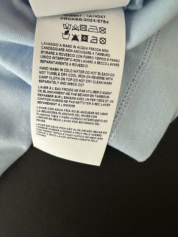 Versace Women's Silver Medusa Light Blue Jersey T-Shirt 4 (38 Euro) 1016967 NWT