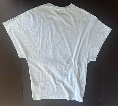 Versace Women's White Print Pastel Blue Jersey T-Shirt 2 (36 Euro) 1010260 NWT