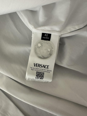Versace Women’s Informal Long Sleeve Shirt White 8 US (42 Euro) 1019238 NWT