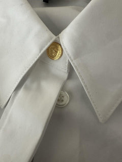 Versace Women’s Informal Long Sleeve Shirt White 8 US (42 Euro) 1019238 NWT