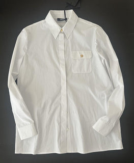 Versace Women’s Informal Long Sleeve Shirt White 8 US (42 Euro) 1019238 NWT