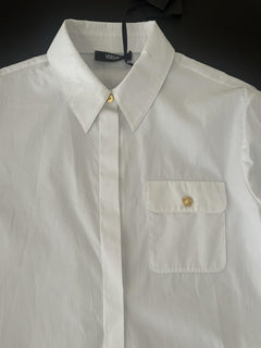 Versace Women’s Informal Long Sleeve Shirt White 8 US (42 Euro) 1019238 NWT