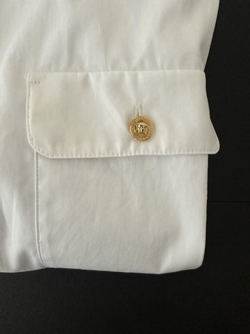 Versace Women’s Informal Long Sleeve Shirt White 8 US (42 Euro) 1019238 NWT