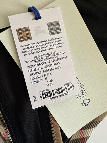 Burberry Women’s Elyssa Check Black Sleeveless Top M 8104294 NWT $435