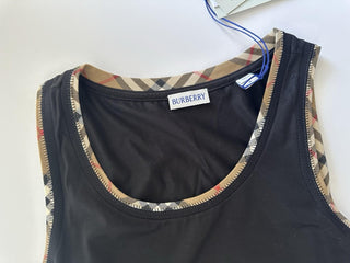 Burberry Women’s Elyssa Check Black Sleeveless Top M 8104294 NWT $435