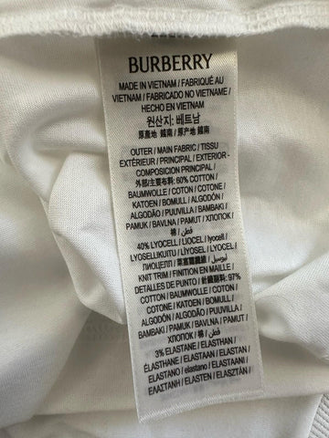 Burberry Women’s Elyssa Check White Sleeveless Top M 8104295 NWT $435