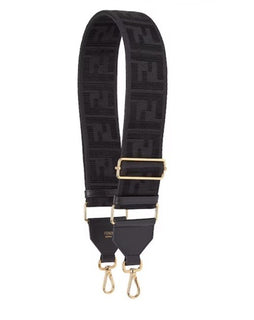 FENDI FF Logo Adjustable Strap Black Made in Italy NWT $1030