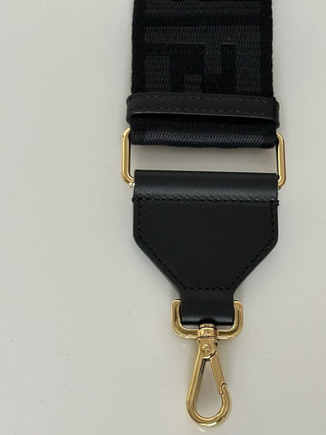 FENDI FF Logo Adjustable Strap Black Made in Italy NWT $1030