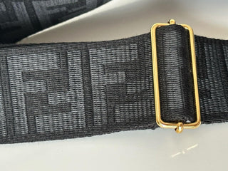 FENDI FF Logo Adjustable Strap Black Made in Italy NWT $1030
